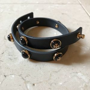 Tory Burch Leather Cabochon Bracelet
